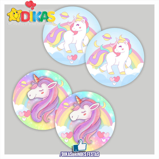 AUTOCOLANTE 5cm - UNICÓRNIO