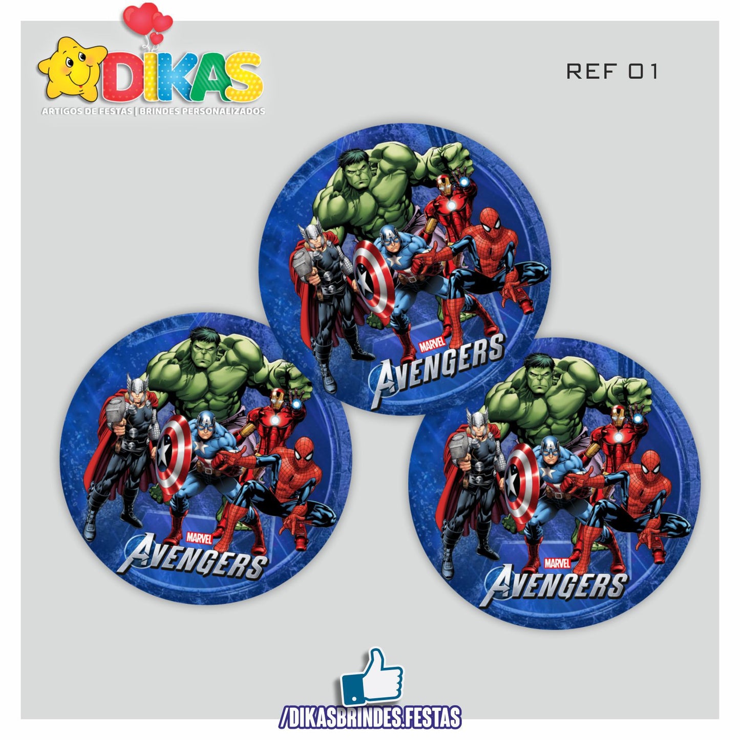AUTOCOLANTE 5cm - AVENGERS