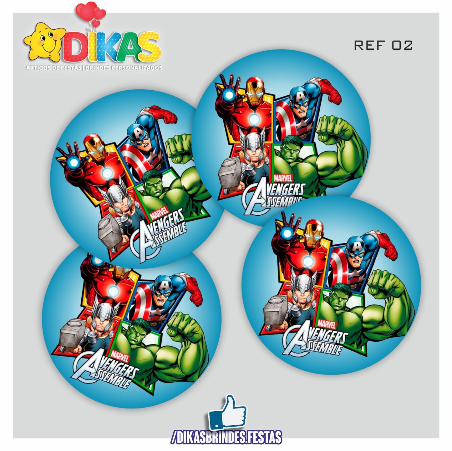 AUTOCOLANTE 5cm - AVENGERS