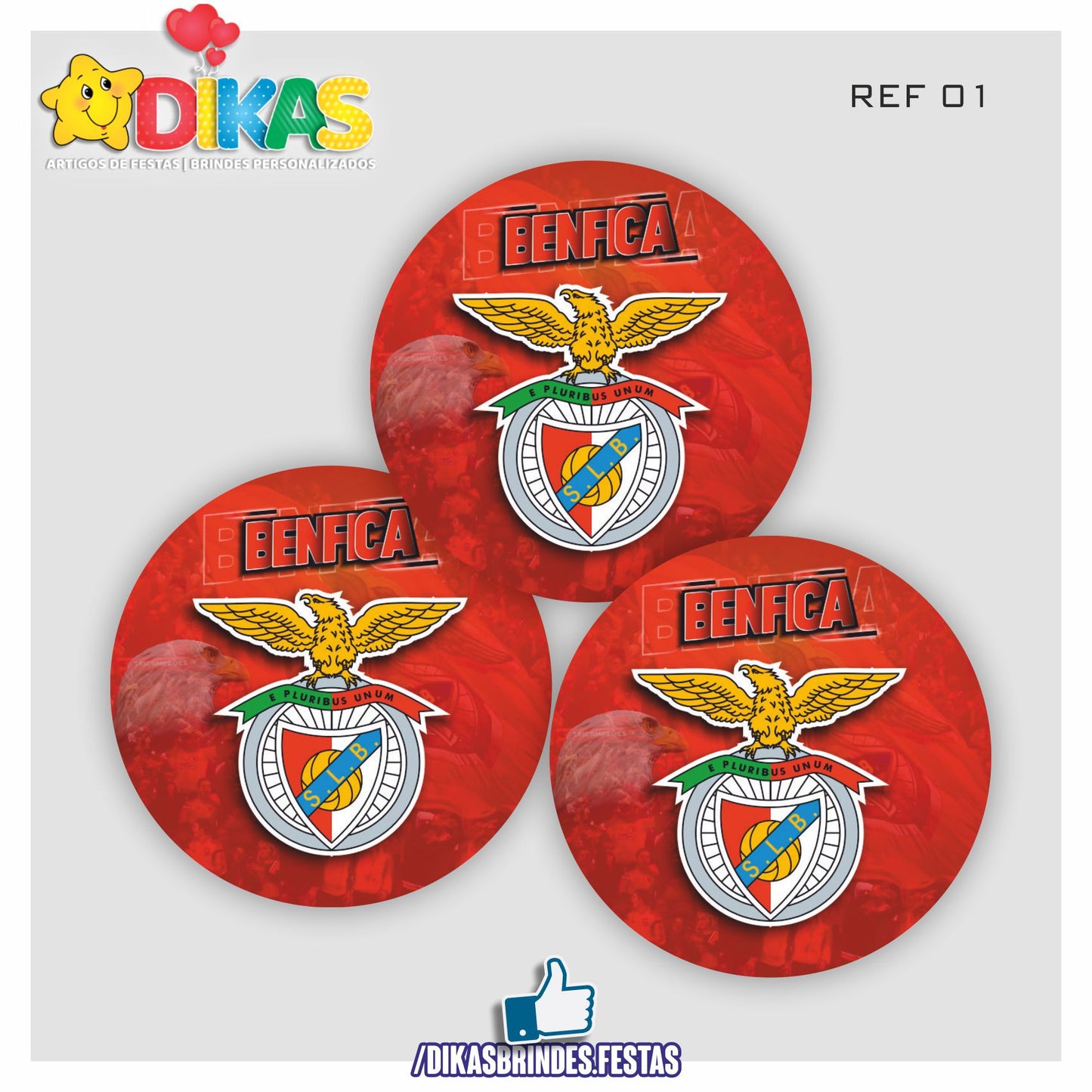 AUTOCOLANTE 5cm - FUTEBOL BENFICA