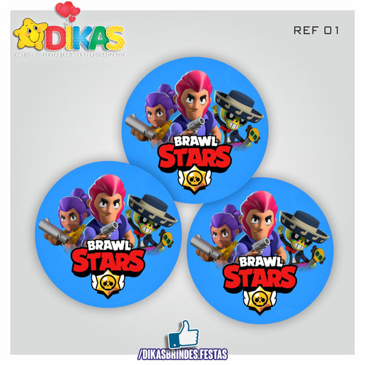 AUTOCOLANTE 5cm - BRAWL STARS
