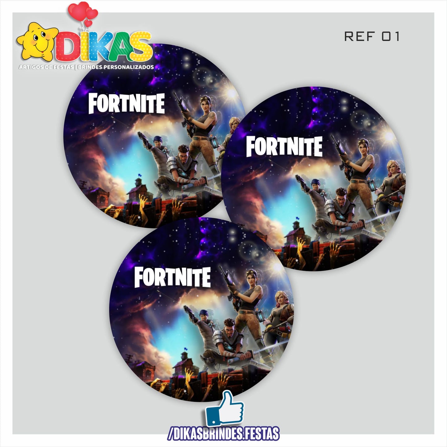AUTOCOLANTE 5cm - FORTNITE