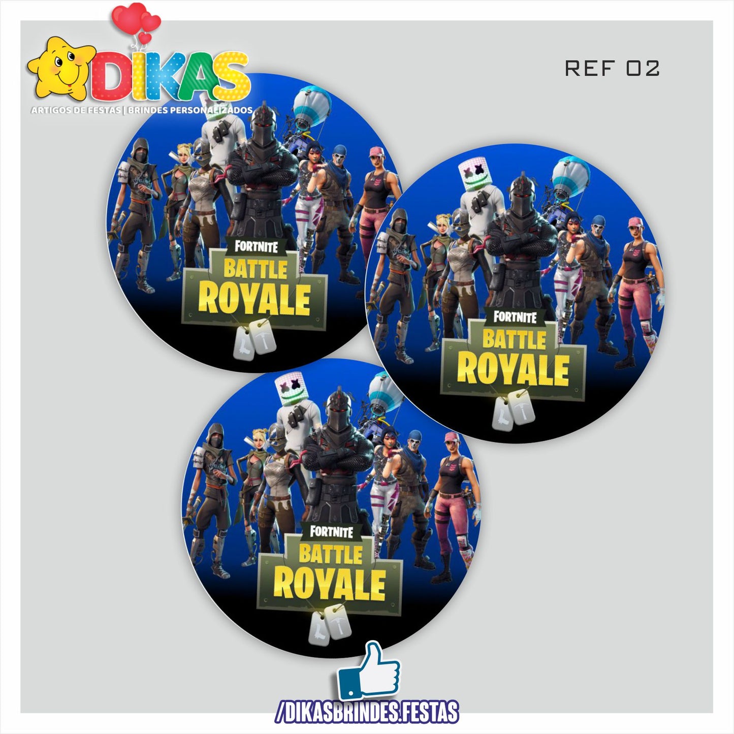 AUTOCOLANTE 5cm - FORTNITE