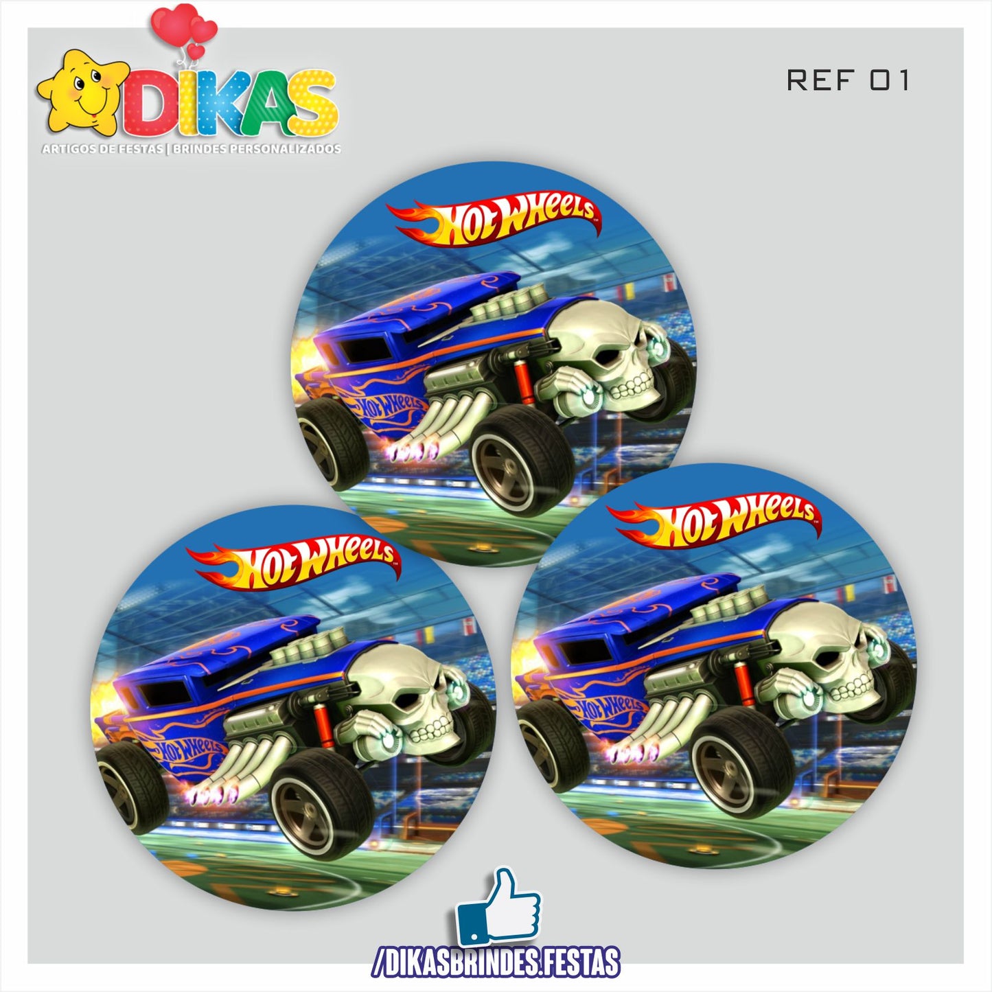 AUTOCOLANTE 5cm - HOTWHEELS