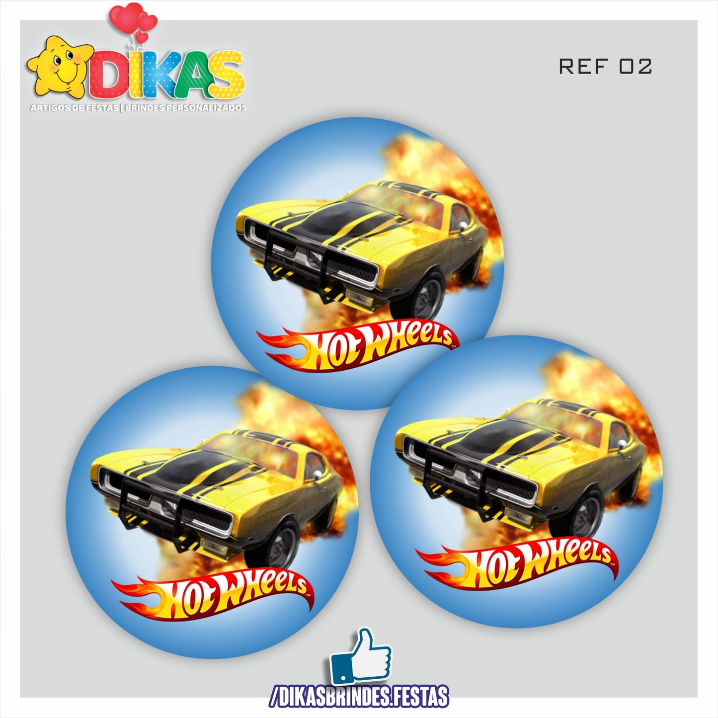 AUTOCOLANTE 5cm - HOTWHEELS