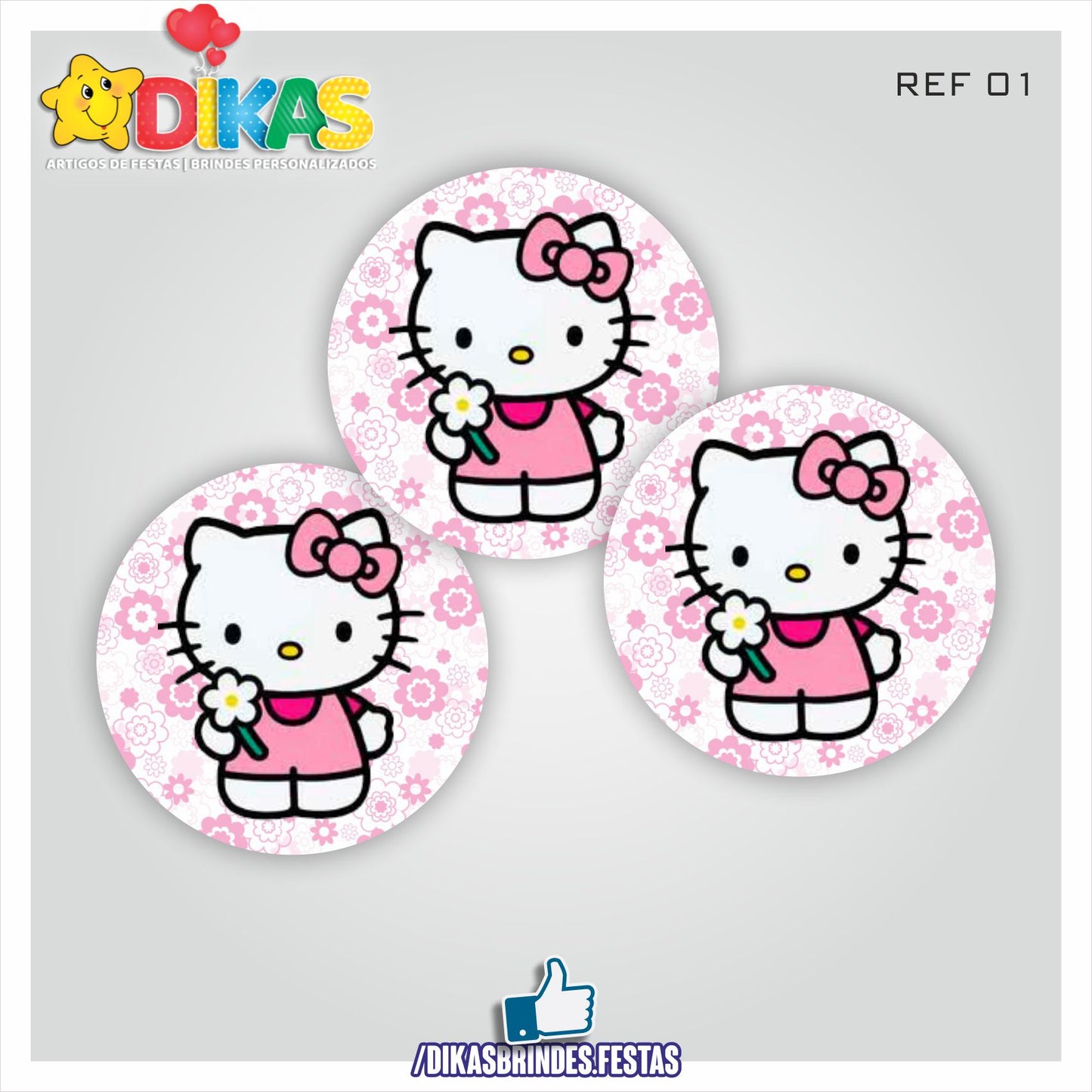 AUTOCOLANTE 5cm - HELLO KITTY