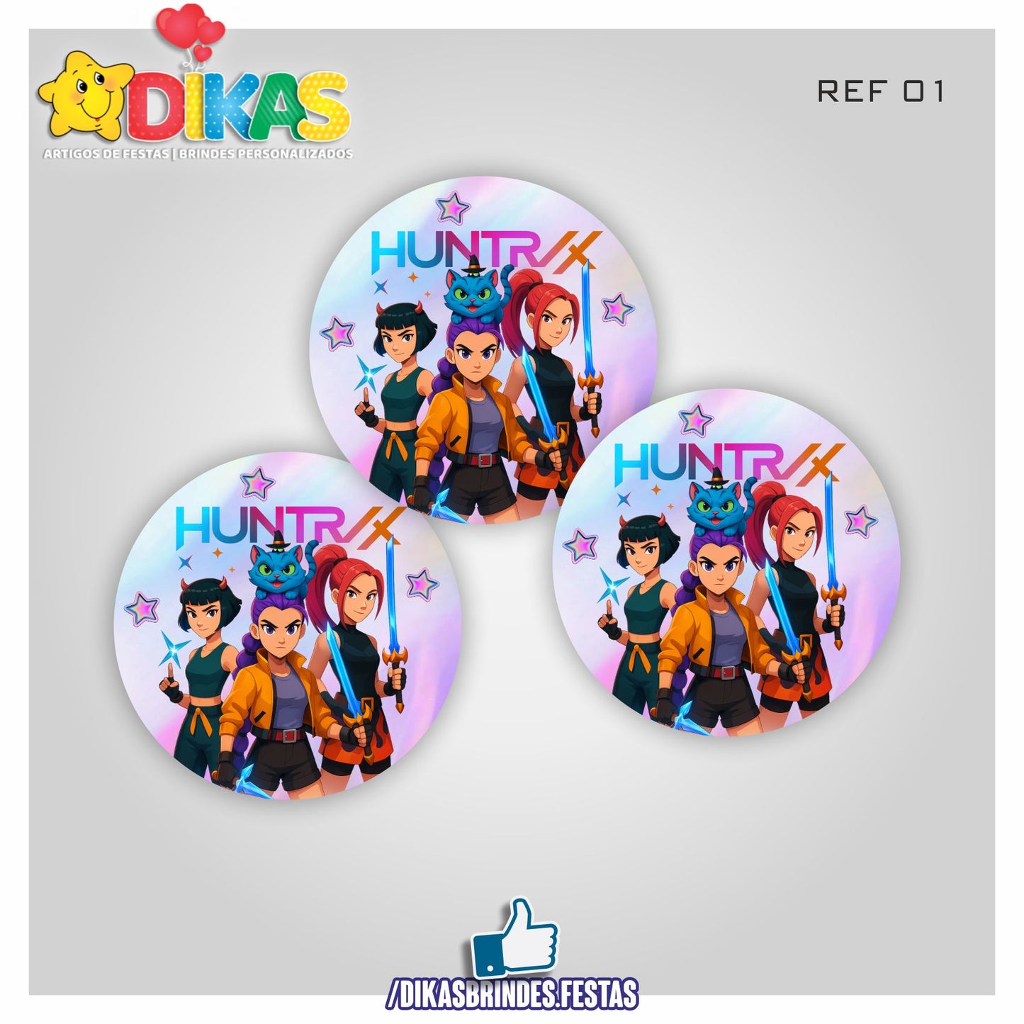 AUTOCOLANTE 5cm - GUERREIRAS DO K-POP