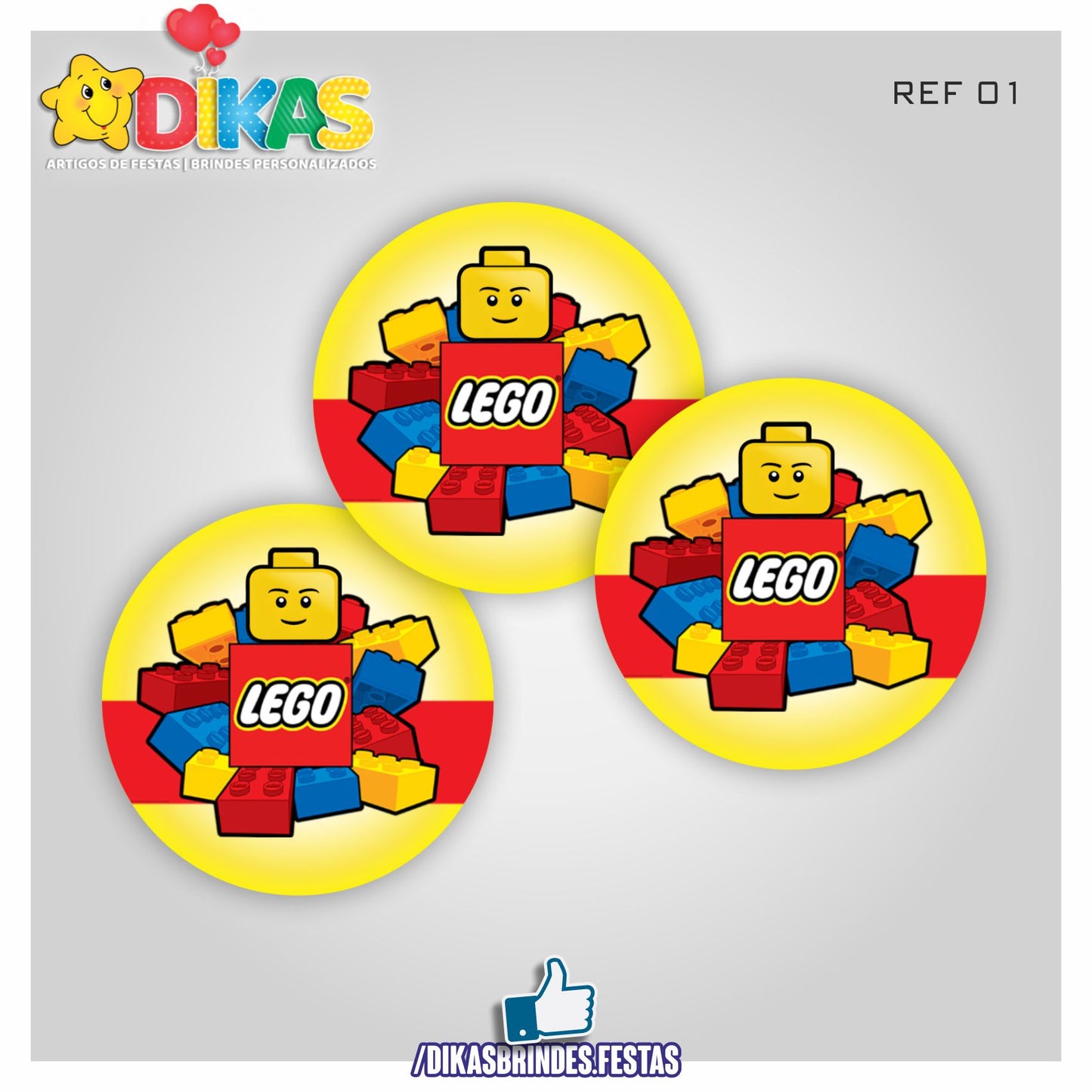 AUTOCOLANTE 5cm - LEGO