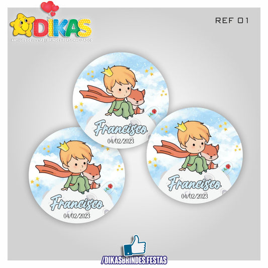 AUTOCOLANTE PERSONALIZADO (40 UNID) - PEQUENO PRÍNCIPE