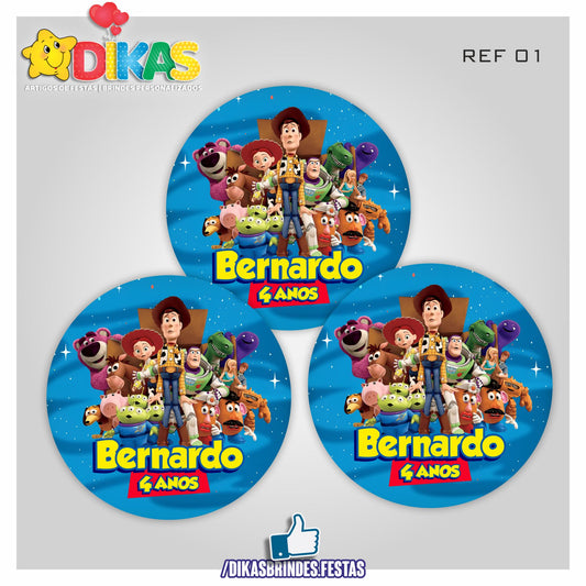 AUTOCOLANTE PERSONALIZADO (40 UNID) - TOY STORY