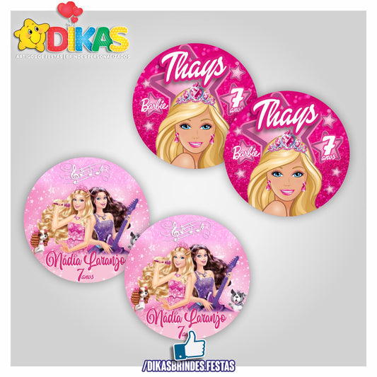 AUTOCOLANTE PERSONALIZADO (40 UNID) - BARBIE