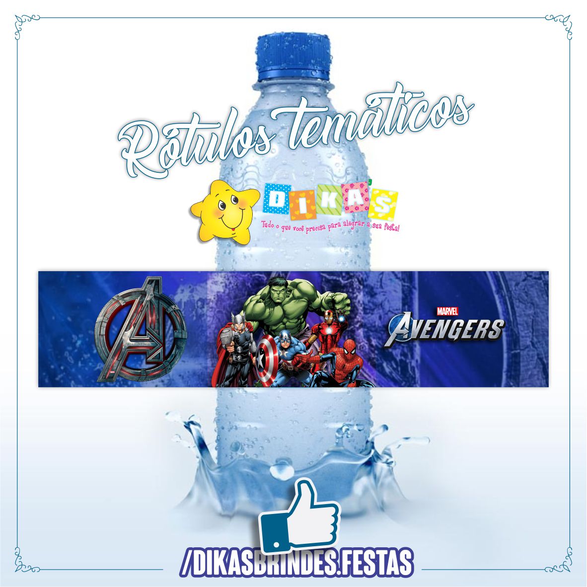 RÓTULO P/ GARRAFA DE ÁGUA - AVENGERS – dikasbrindes r-tulo-p-garrafa-de-gua-avengers-dikasbrindes