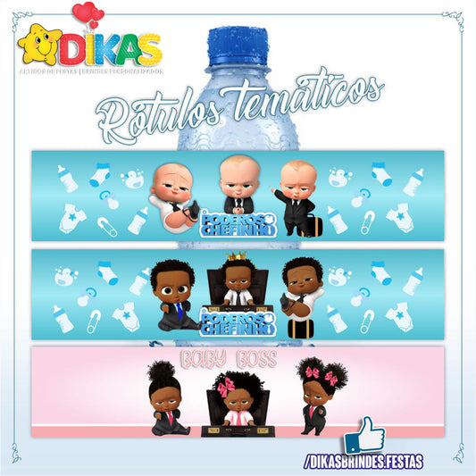 RÓTULO P/ GARRAFA DE ÁGUA - BOSS BABY