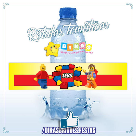 RÓTULO P/ GARRAFA DE ÁGUA - LEGO