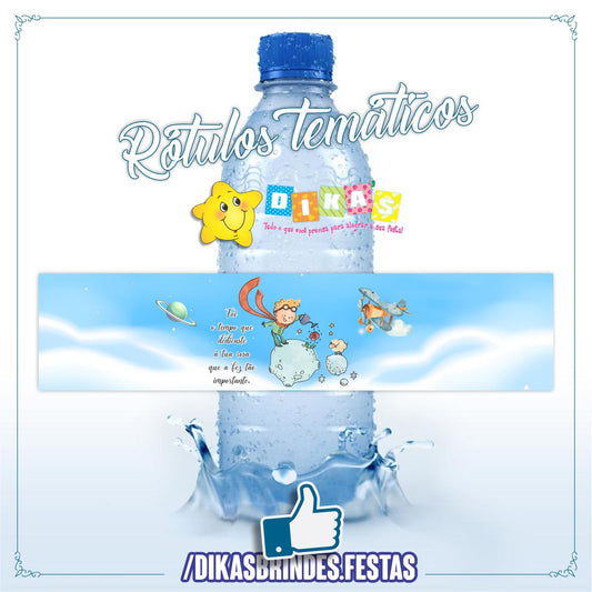 RÓTULO P/ GARRAFA DE ÁGUA - PEQUENO PRÍNCIPE