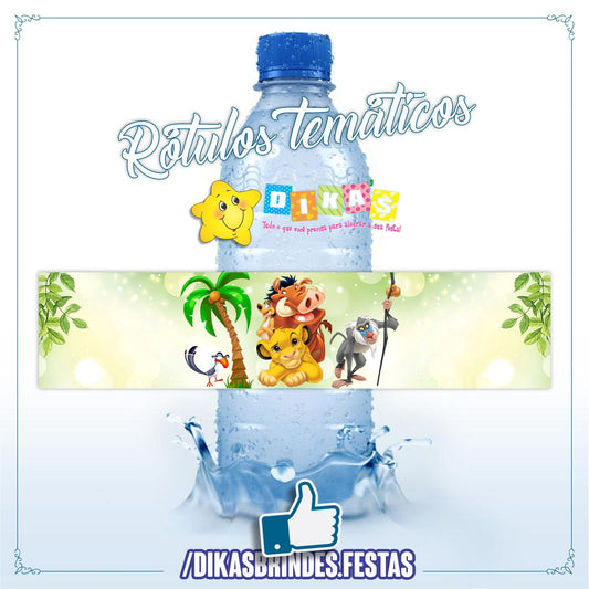 RÓTULO P/ GARRAFA DE ÁGUA - REI LEÃO