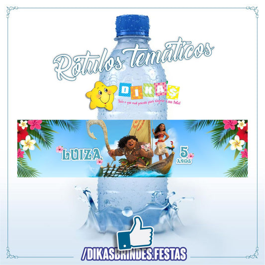 RÓTULO PERSONALIZADO P/ GARRAFA DE ÁGUA - VAIANA