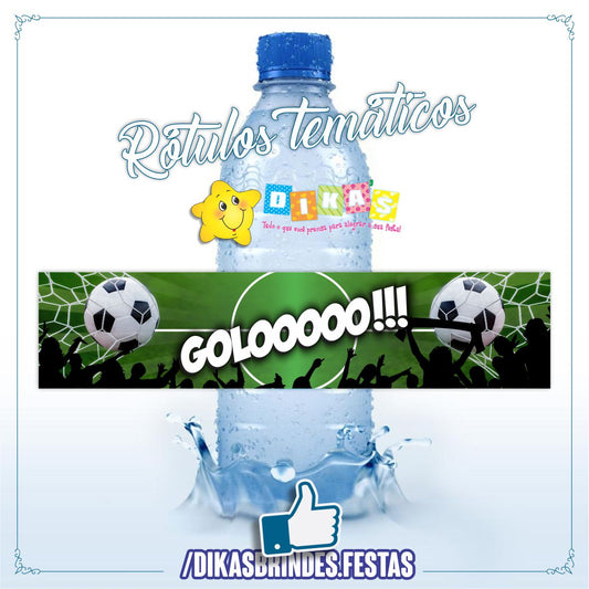 RÓTULO P/ GARRAFA DE ÁGUA - FUTEBOL