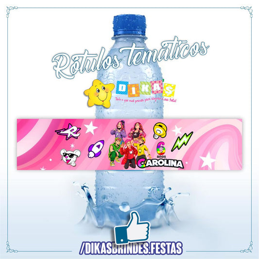 RÓTULO PERSONALIZADO P/ GARRAFA DE ÁGUA - GRUPO DOS ROSA