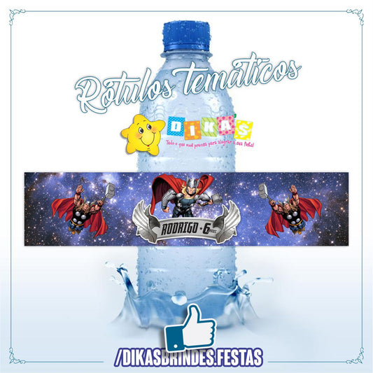 RÓTULO PERSONALIZADO P/ GARRAFA DE ÁGUA - THOR