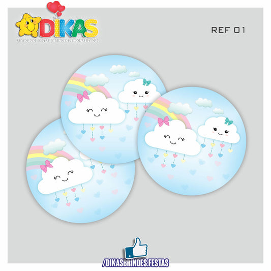 AUTOCOLANTE 5cm - CHUVA DE AMOR