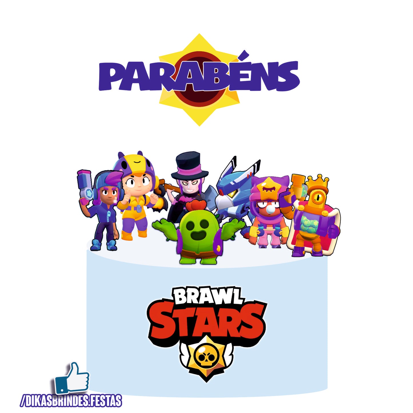 TOPO DE BOLO BRAWL STAR - REVENDA
