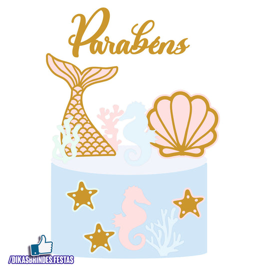 TOPO DE BOLO SEREIA - REVENDA