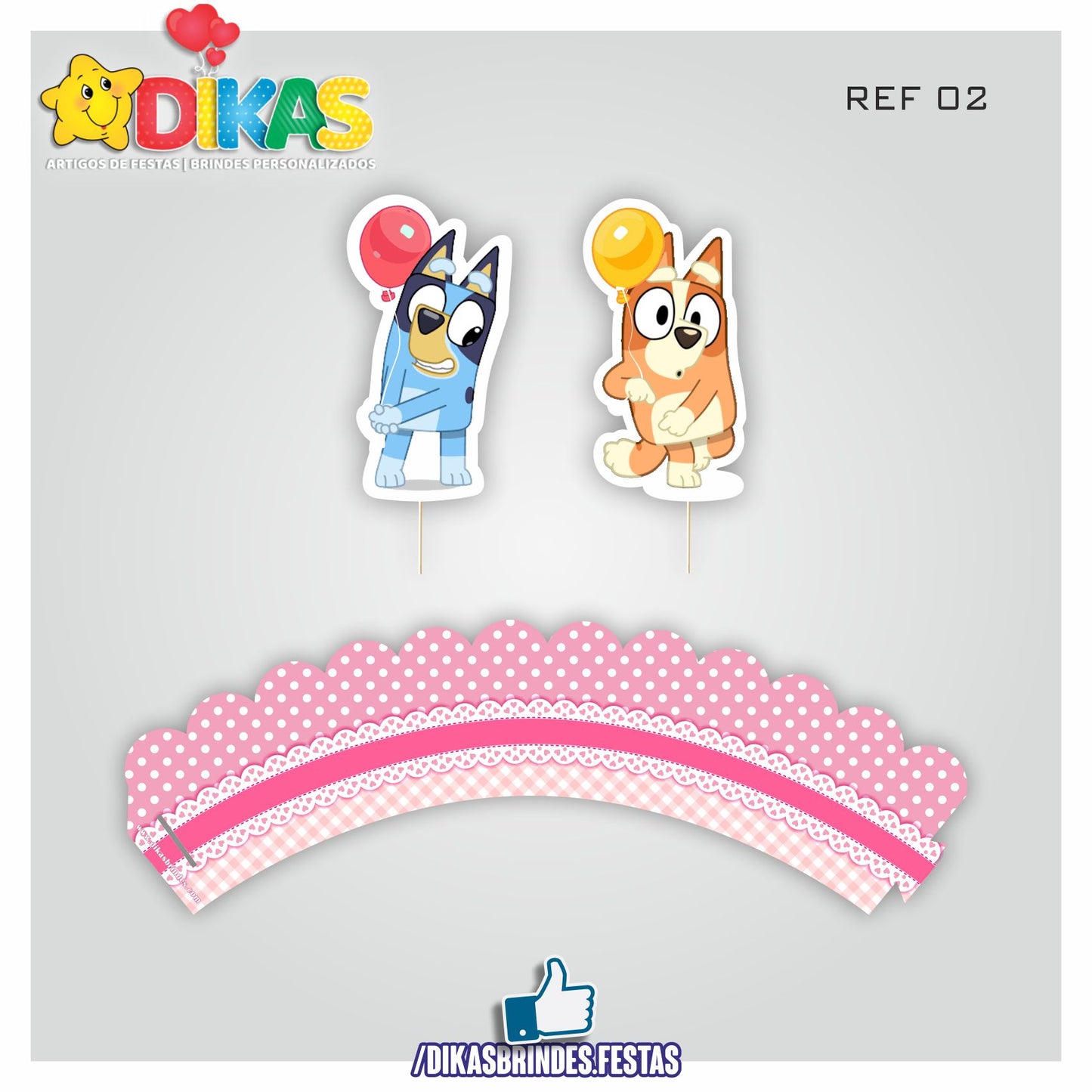 SAIA CUPCAKE + TOPPER - BLUEY