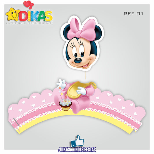 SAIA CUPCAKE + TOPPER - MINNIE BABY