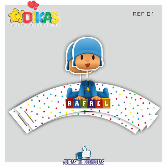 SAIA CUPCAKE + TOPPER - POCOYO