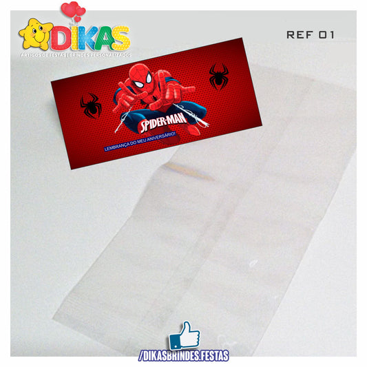 SACO PRENDA C/ TAG (6unid.) - HOMEM ARANHA