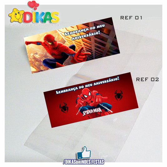 SACO PRENDA C/ TAG (6unid.) - HOMEM ARANHA