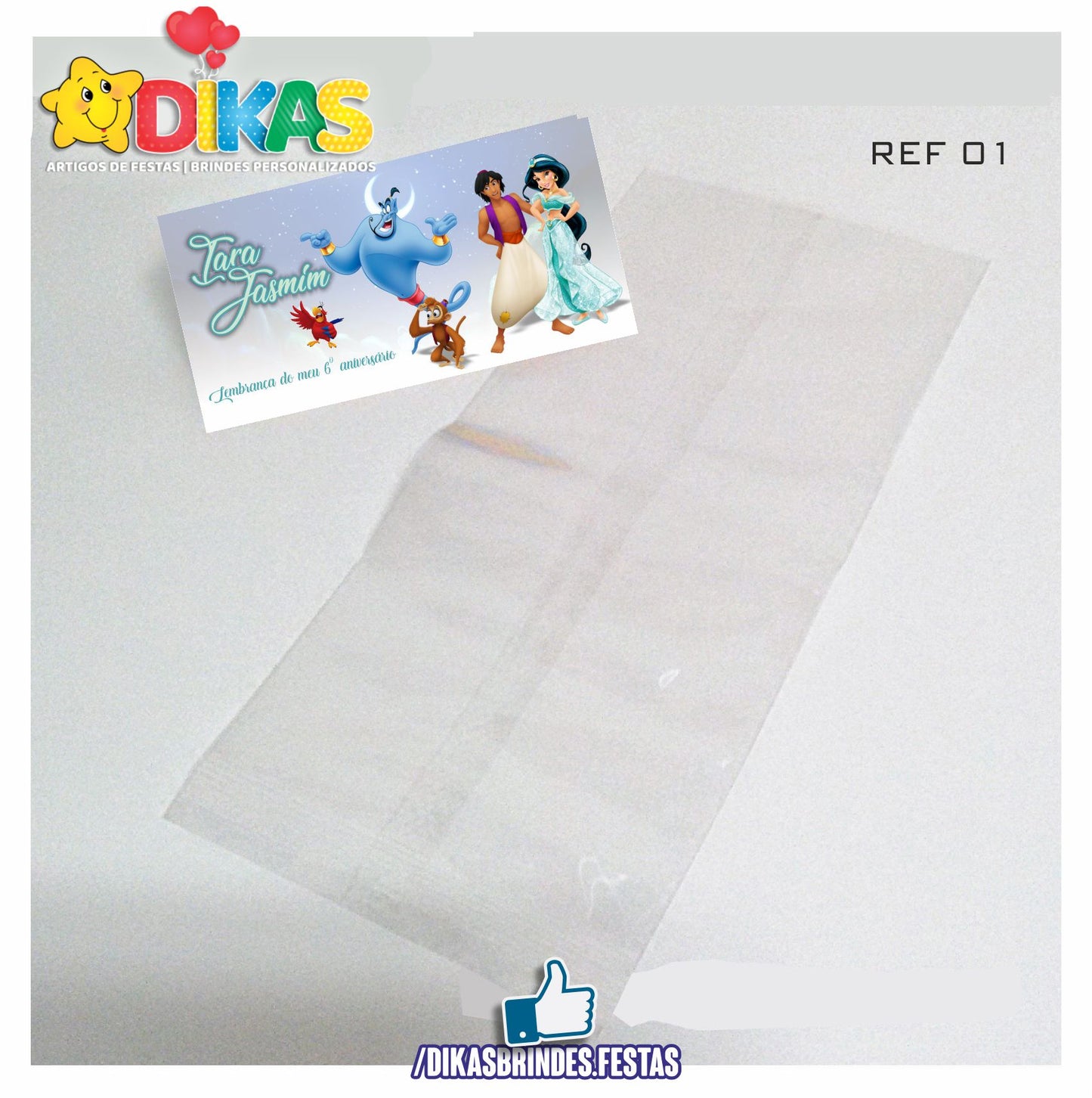 SACO PRENDA C/ TAG PERSONALIZADO - JASMINE