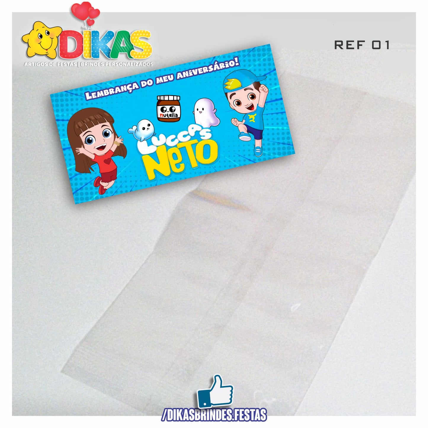 SACO PRENDA C/ TAG (6unid.) - LUCCAS NETO