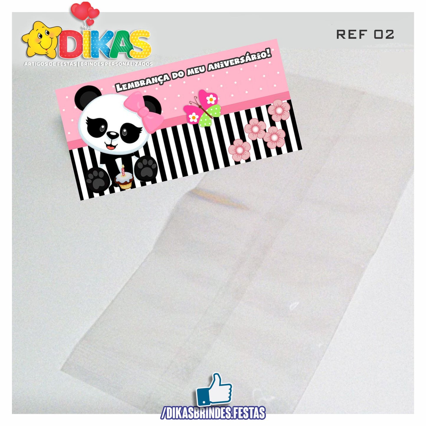 SACO PRENDA C/ TAG (6unid.) - PANDA BEBÉ