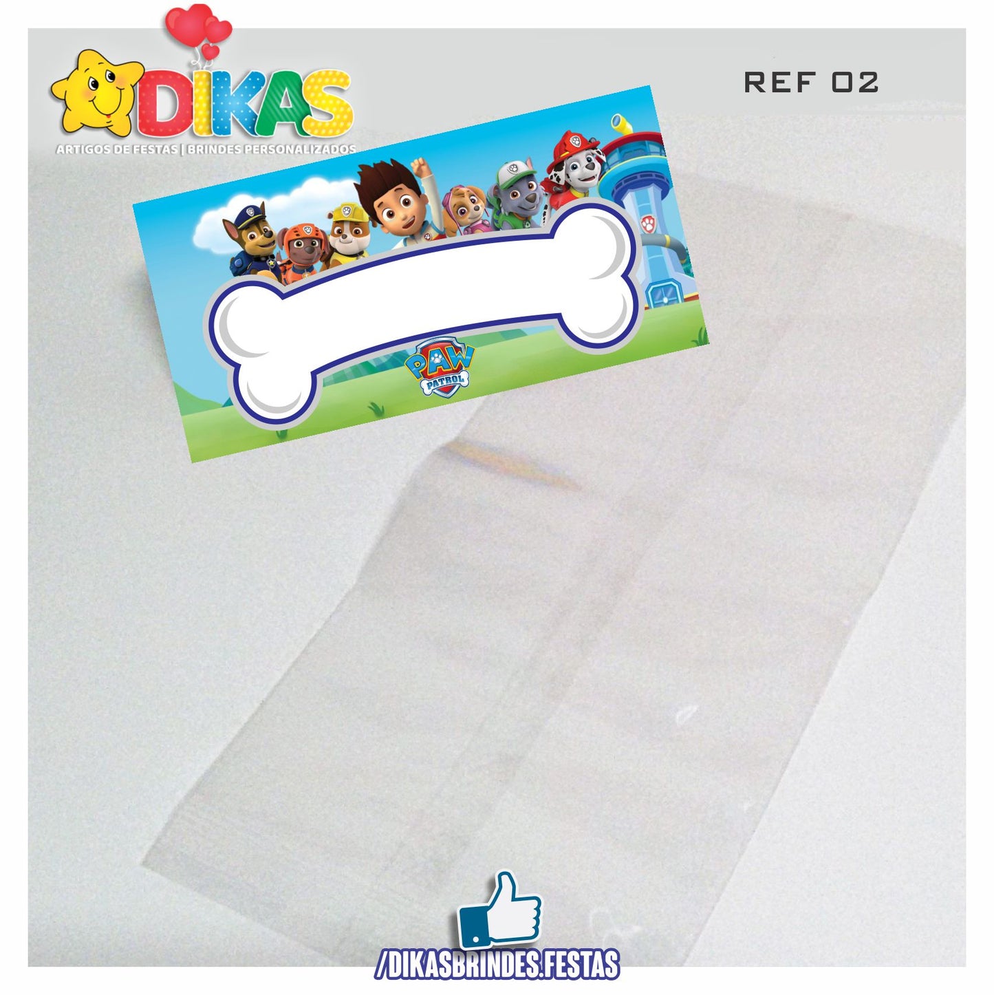 SACO PRENDA C/ TAG (6unid.) - PATRULHA PATA