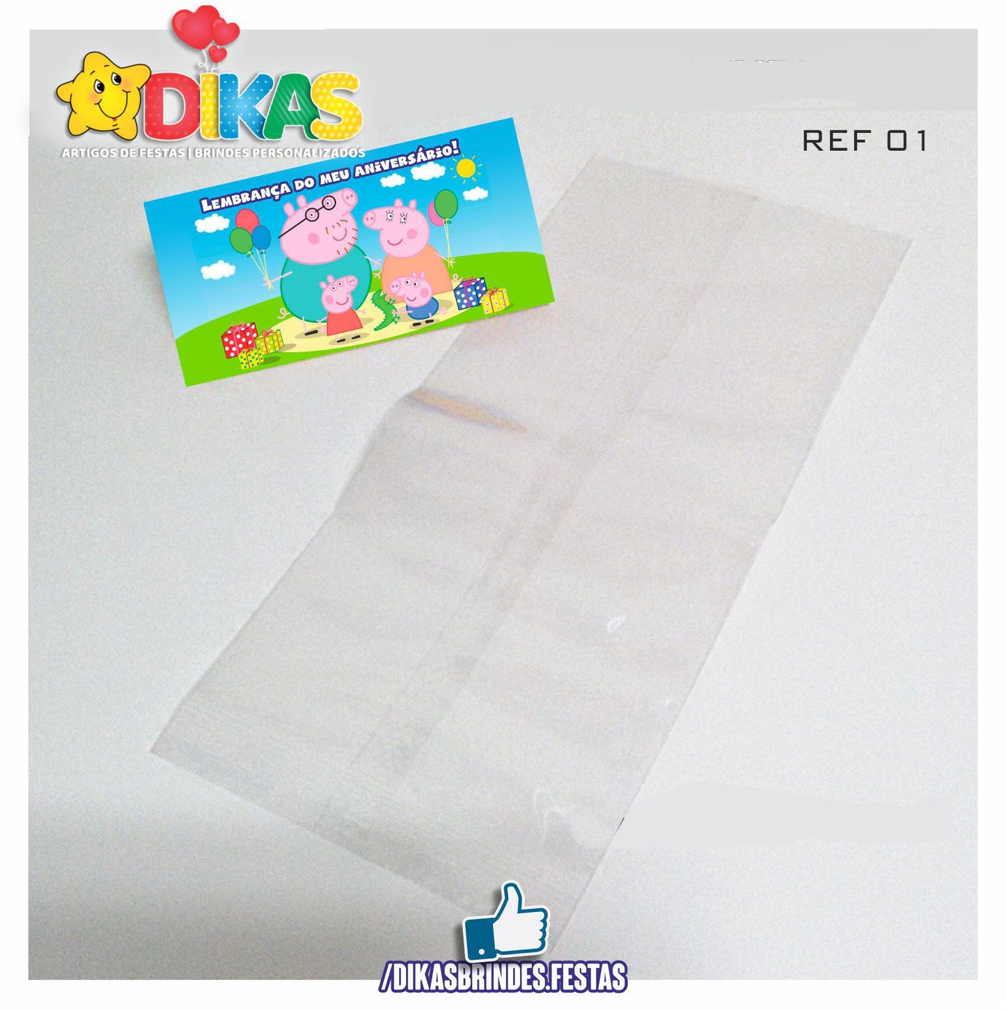 SACO PRENDA C/ TAG (6unid.) - PORQUINHA PEPPA