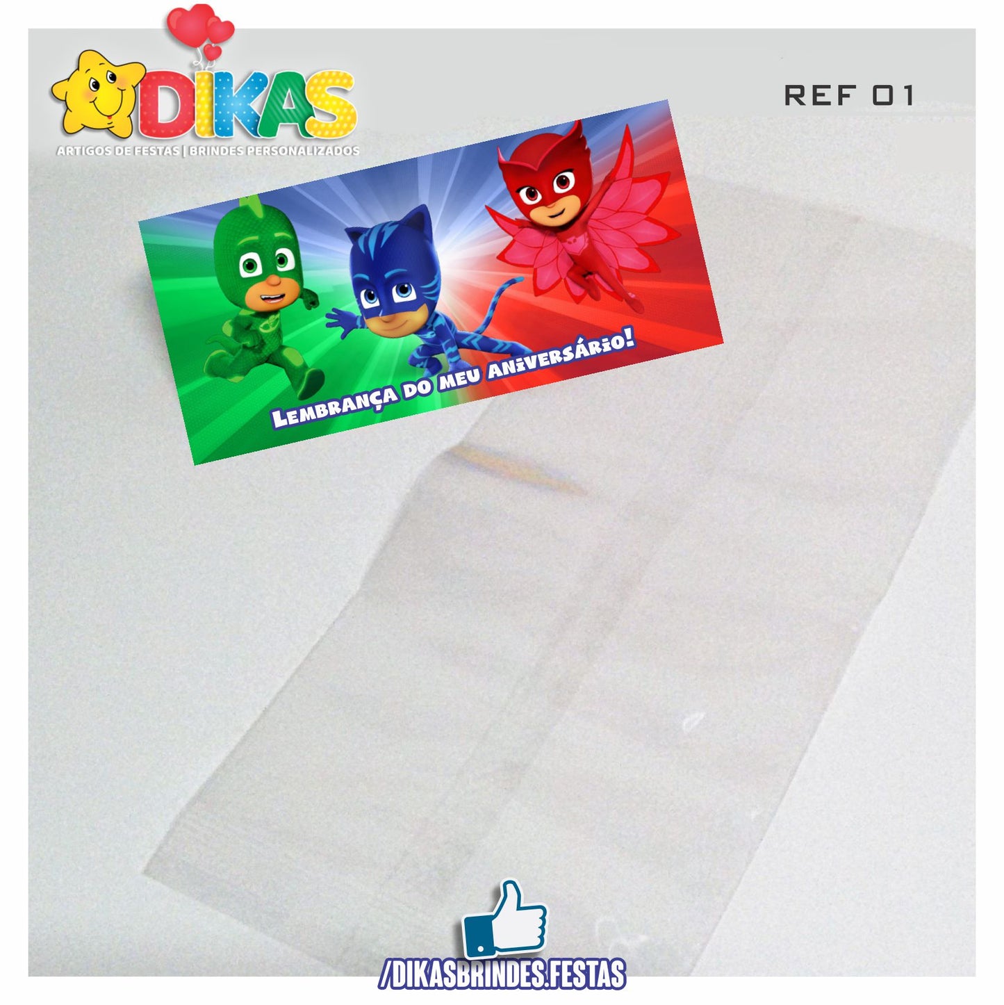 SACO PRENDA C/ TAG (6unid.) - PJMASKS