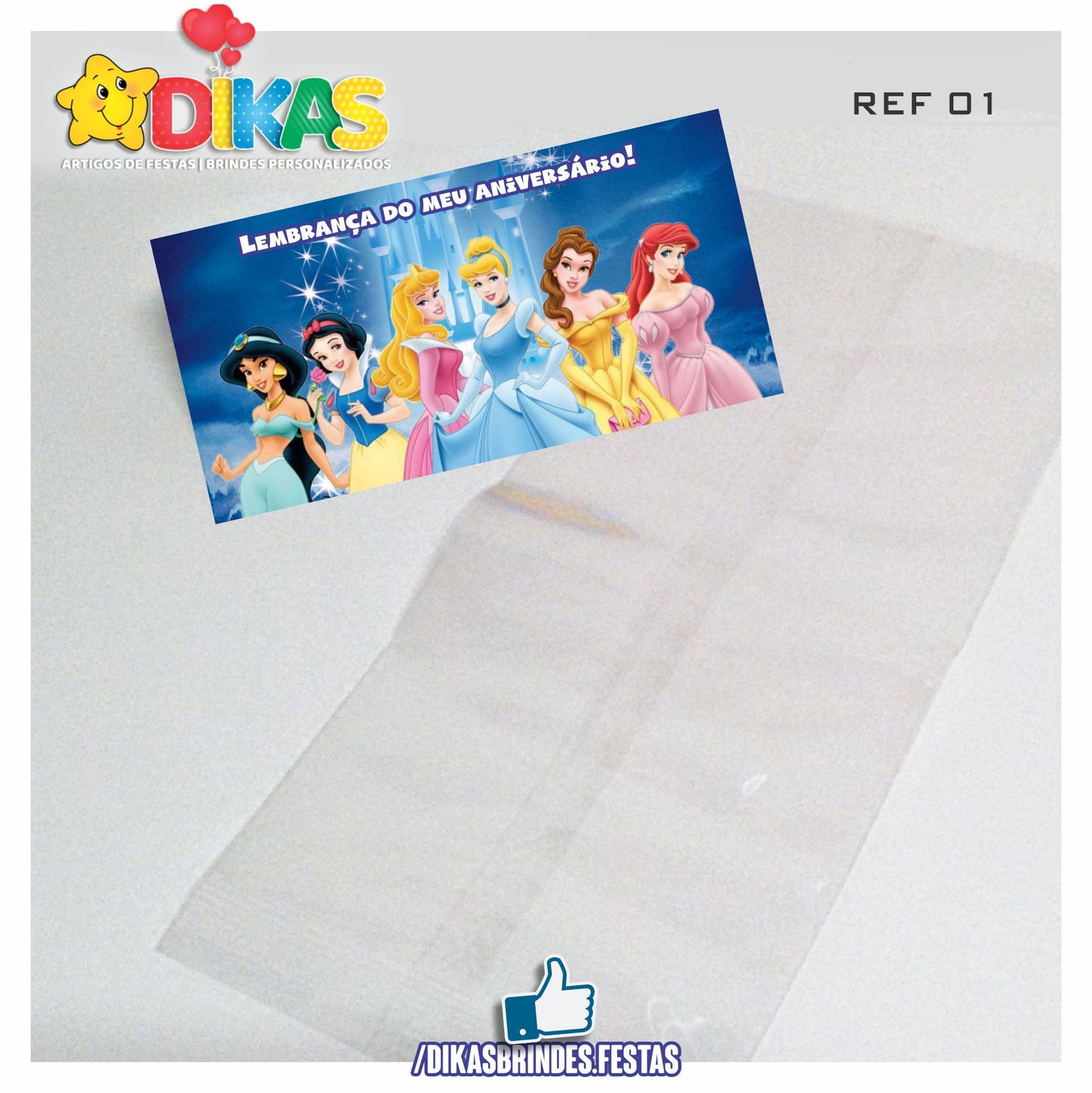 SACO PRENDA C/ TAG (6unid.) - PRINCESAS DISNEY
