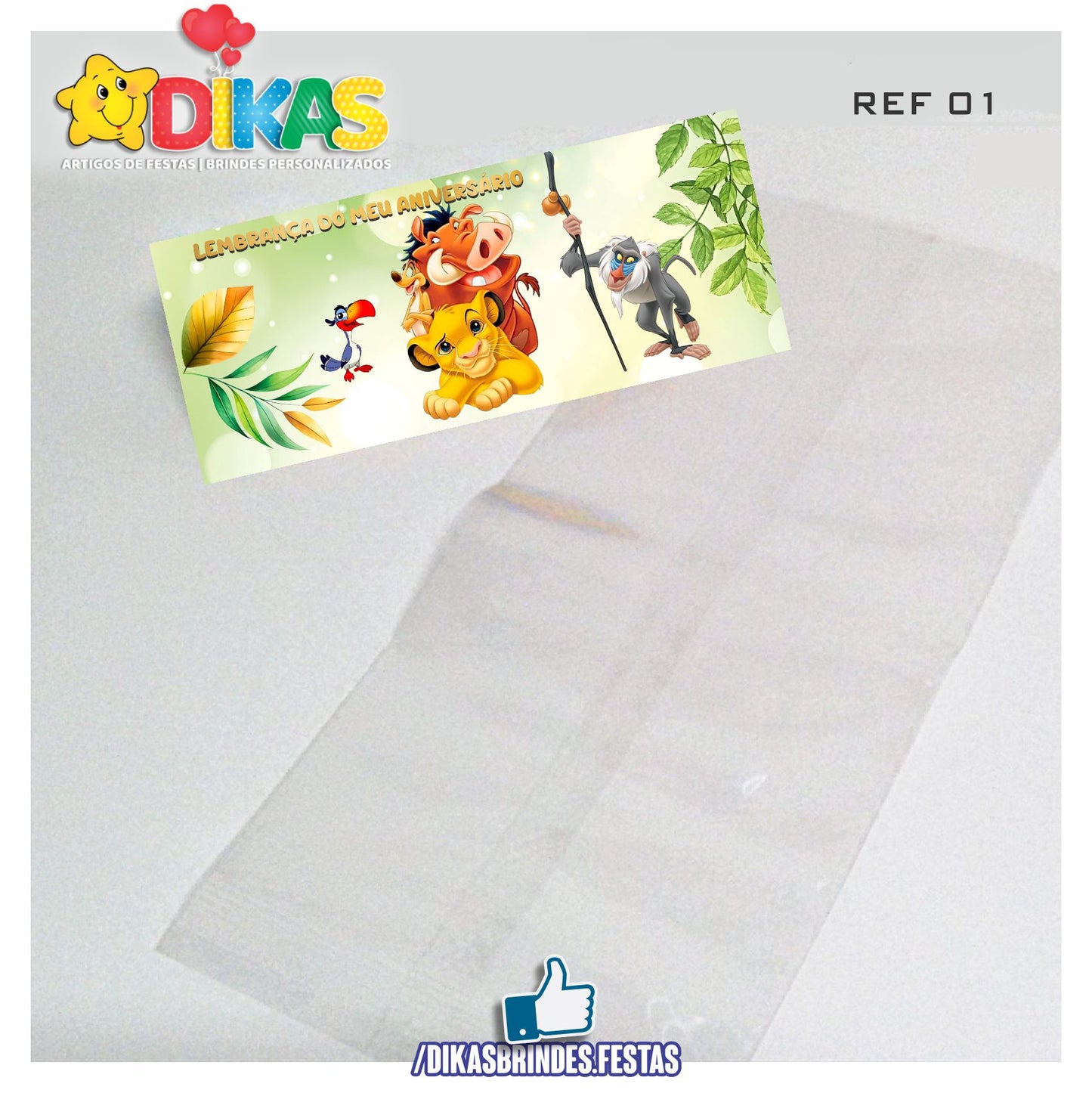 SACO PRENDA C/ TAG (6unid.) - REI LEÃO