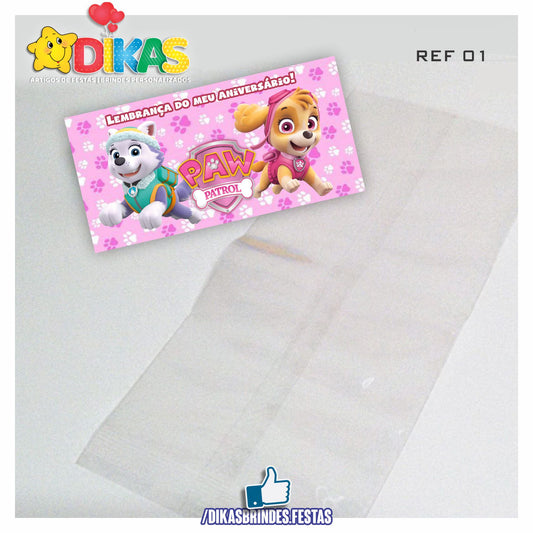 SACO PRENDA C/ TAG (6unid.) - PATRULHA PATA SKYE