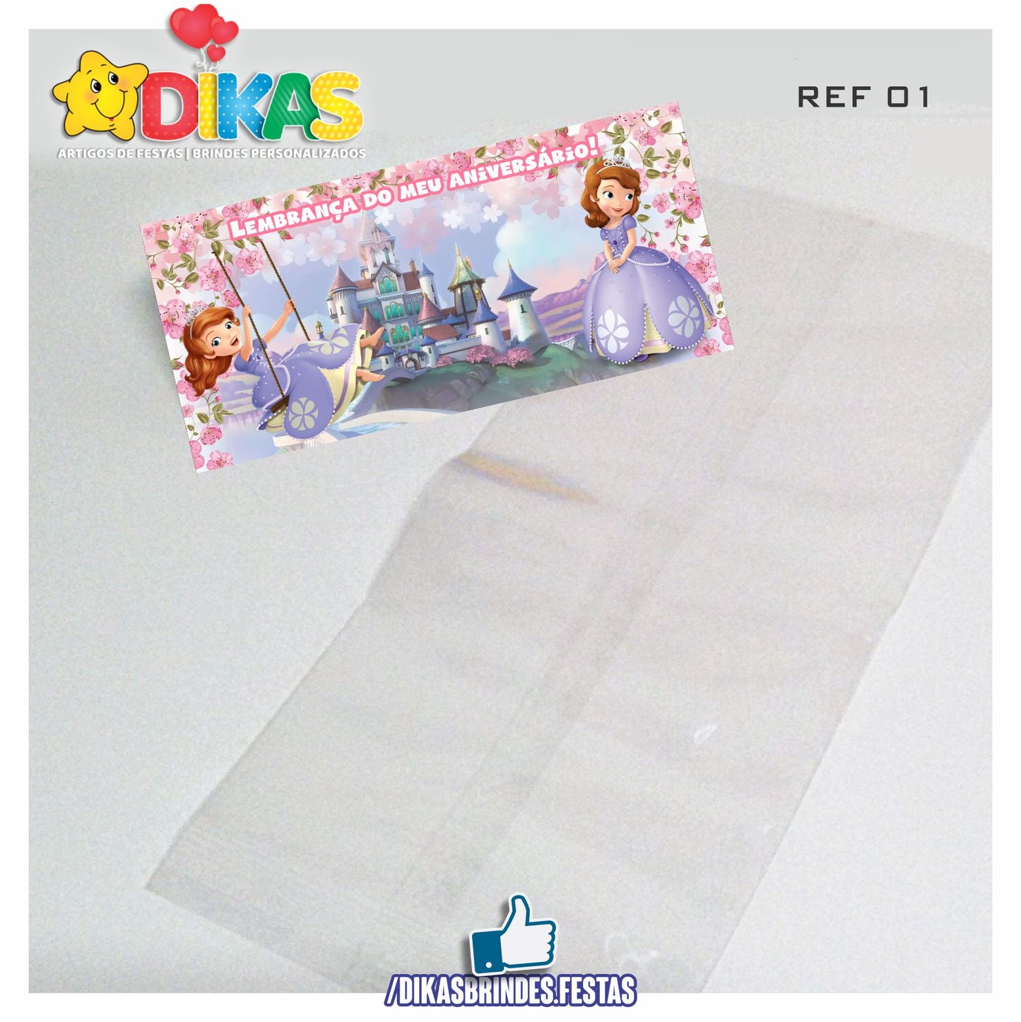 SACO PRENDA C/ TAG (6unid.) - PRINCESA SOFIA