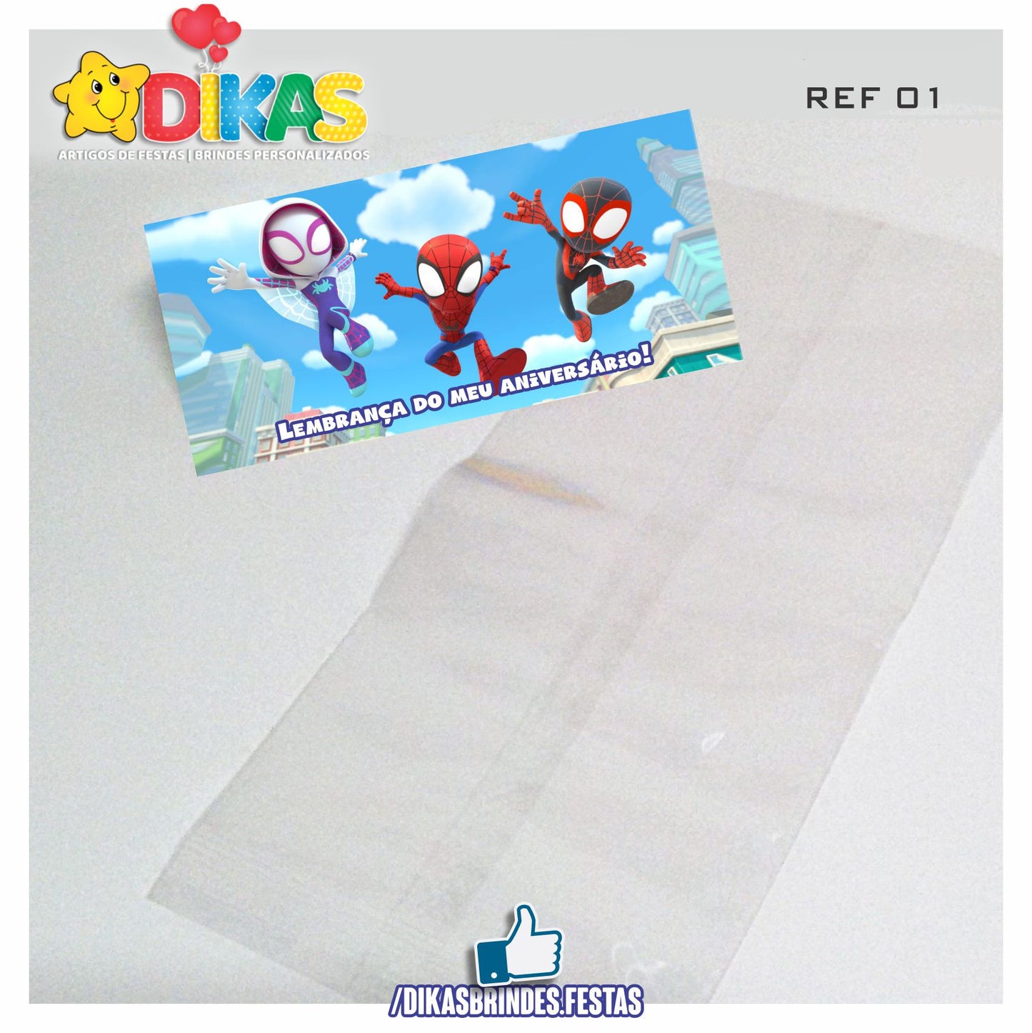 SACO PRENDA C/ TAG (6unid.) - SPIDEY