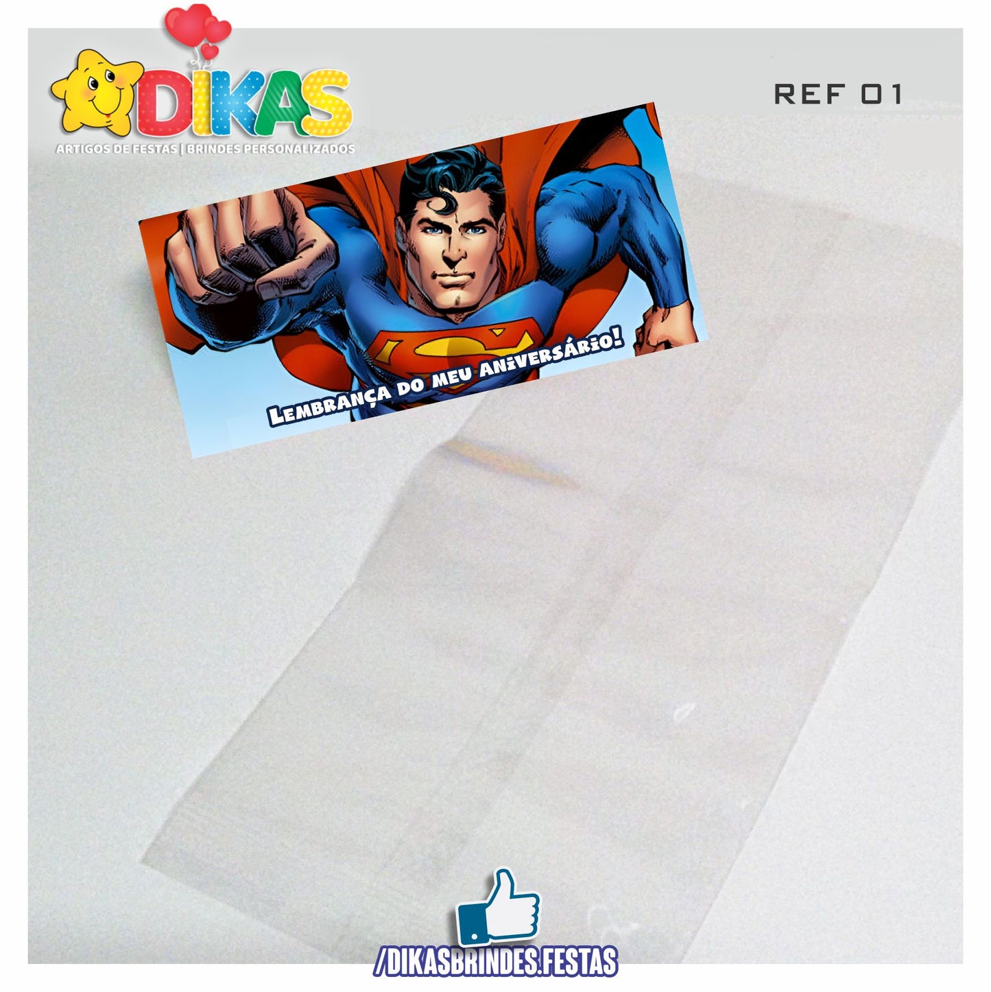 SACO PRENDA C/ TAG (6unid.) - SUPER HOMEM
