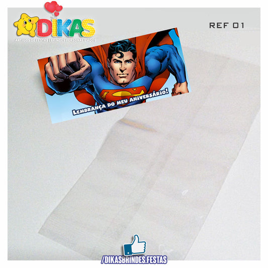 SACO PRENDA C/ TAG (6unid.) - SUPER HOMEM