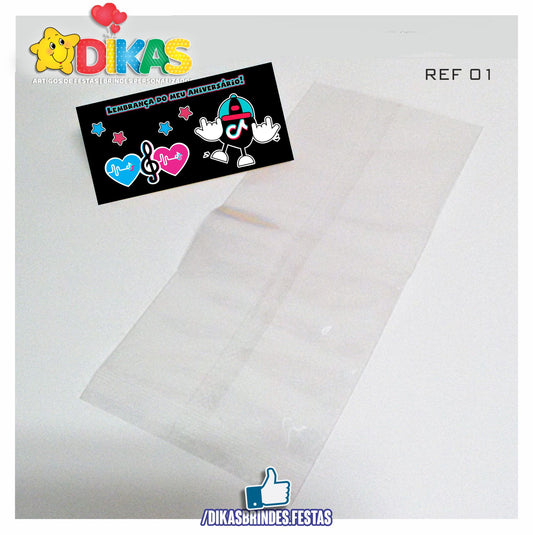 SACO PRENDA C/ TAG (6unid.) - TIK TOK