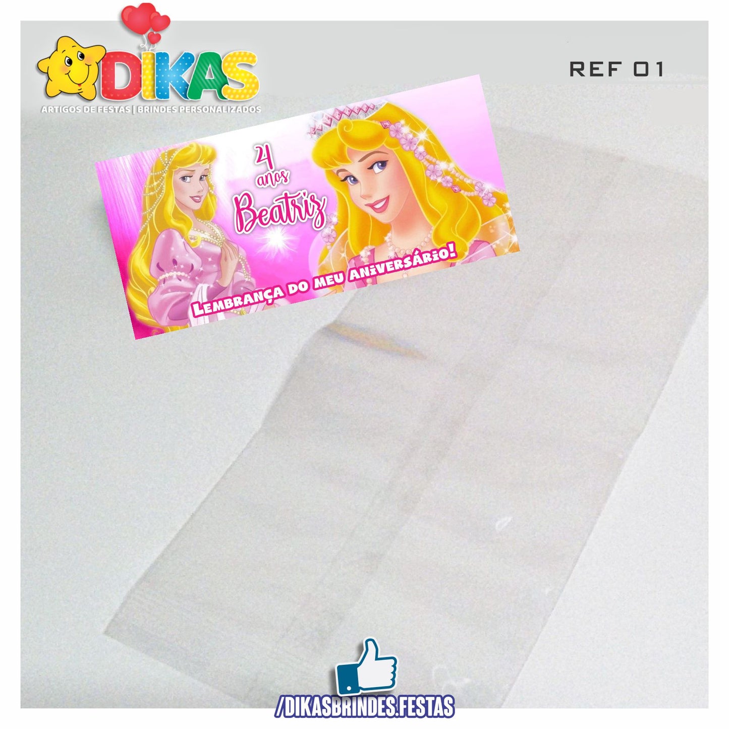 SACO PRENDA C/ TAG PERSONALIZADO - PRINCESA AURORA