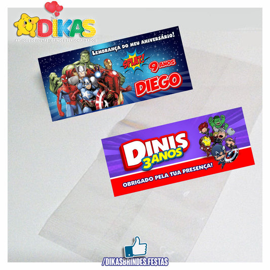 SACO PRENDA C/ TAG PERSONALIZADO - AVENGERS