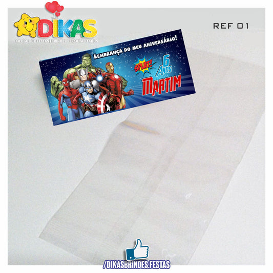 SACO PRENDA C/ TAG PERSONALIZADO - AVENGERS