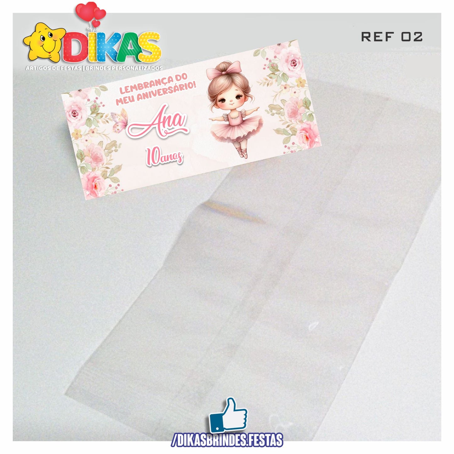 SACO PRENDA C/ TAG PERSONALIZADO - BAILARINA